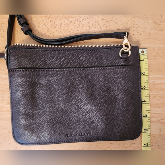 Vince Camuto leather and multi strap cross body bag with braided zipper. NWOT - Picture 8 of 11